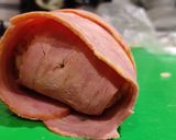 A picture of step 5 of Bacon Wrapped Rice Ball with Soft Boiled Egg.
