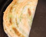 A picture of step 7 of Dosa or rice crepe with mashed potato & avacado.