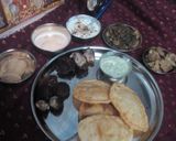 A picture of step 8 of Navratri thali.