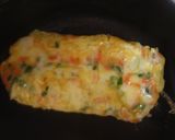 A picture of step 2 of Calcium-Rich Tamagoyaki (Rolled Omelette).