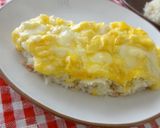 A picture of step 6 of Creamy Mentaiko Omurice.