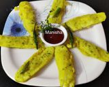 A picture of step 7 of Balekkayi Podi- Raw Banana Bajji.
