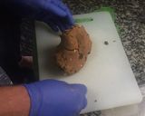Foto del paso 5 de la receta Gofio amasado con miel de Palma, Almendras y Pasas“TURRÓN CANARIO” y....Barritas con Chocolate