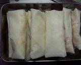 A picture of step 5 of Easy! Delicious! Plump Shrimp Spring Rolls.