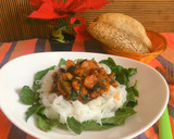 Foto del paso 14 de la receta: Tallarín de arroz con Soja y pisto de calabaza, berenjena y espinaca