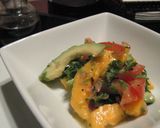 A picture of step 6 of Papaya Avocado and Tomato Salad.