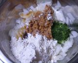 A picture of step 1 of Sweet Onion and Natto Oyaki (Flat Cakes).