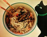 Foto langkah ke 8 dari resep Stir fried miesoa with chicken & mushroom - misoa ayam jamur.