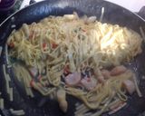 A picture of step 5 of Tagliolini with Asparagus Cream, Scallops, and Bottarga.
