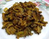 A picture of step 5 of Karela Sabzi.