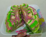 Foto langkah ke 5 dari resep Rainbow/unicorn steamed cake.