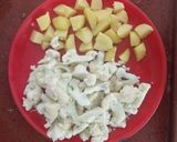 A picture of step 2 of Aloo Gobhi.