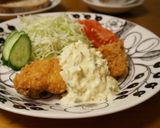 A picture of step 6 of Crispy & Delicious Deep-Fried Salmon and Tartare Sauce.