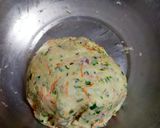 A picture of step 1 of Akki Roti.