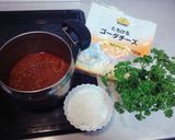 A picture of step 1 of Simple Meat Sauce Doria in 5 Minutes.