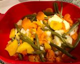 Foto del paso 1 de la receta: Guisito de carne para el invierno con chaucha, morrón, batata, zanahoria