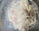 A picture of step 2 of Creamy Minced Chicken Breast Creamy Cutlets.