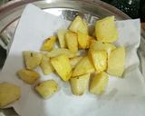 A picture of step 1 of Palak Mushrooms Shimla Aloo Sabzi.