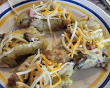 Foto del paso 6 de la receta: Tortas de patata, jamón, champiñones y queso