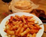 A picture of step 8 of Chorizo Pasta.