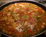A picture of step 5 of Chicken and Chorizo Paella.