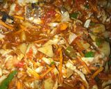 A picture of step 9 of Fried steam couscous and vegetable stew.