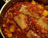 A picture of step 4 of Fresh Grouper Stew with Chunks of Potatoes and Sweet Peppers.