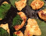 A picture of step 4 of Shiso Wrapped Pan Fried Chicken Breast With Miso and Ginger.