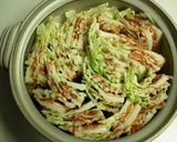A picture of step 3 of My Variation on Layered and Steam-Cooked Pork Belly and Chinese Cabbage.