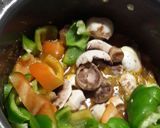 A picture of step 5 of Mushroom peas and corn biryani.