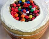 A picture of step 12 of crazy piñata cake.