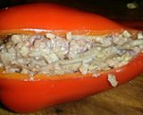 A picture of step 3 of Sig's Stuffed Sweet Pepper in a Creamy Dhal Sauce.