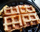 A picture of step 5 of Waffle Iron Grilled Cheese.