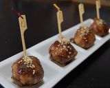 A picture of step 7 of Meat-Wrapped Temari Pinchos.