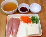 A picture of step 1 of Easy and Quick Simmered Chicken Tenders and Tofu.