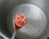 A picture of step 4 of Cream Soup Of Salmon Balls, Chinese Cabbage And Mushroom.