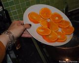 A picture of step 1 of Candied orange slices.