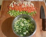 A picture of step 1 of Leftover turkey Pot Pie.