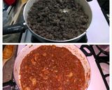 A picture of step 1 of Sarah's goulash.