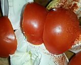 A picture of step 2 of Sig's Dippy Tomato and Goats Cheese Spread.