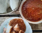 Gambar langkah 6 resipi Kuah kacang dan nasi impit.