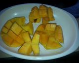 A picture of step 5 of Mango fruit cut# my mum's contest#.