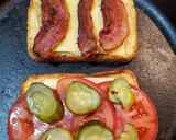 A picture of step 4 of BPT Grilled Cheese.
