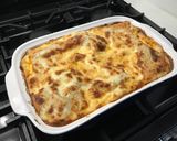 A picture of step 9 of Lasagna.