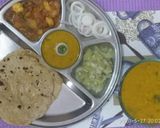 A picture of step 5 of Fry dal with Roti for Lunch.