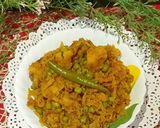 A picture of step 4 of Mooli Sabzi.