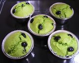 A picture of step 7 of Milky with Condensed Milk Matcha Muffins.