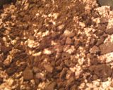 A picture of step 4 of sunshine's earth worm cocoa krispies squares.