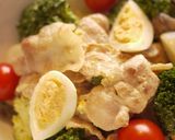 A picture of step 4 of With Pork A Side Dish Treat Deli Salad.