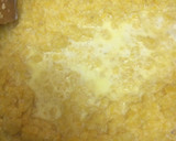 A picture of step 3 of Moong dal halwa.